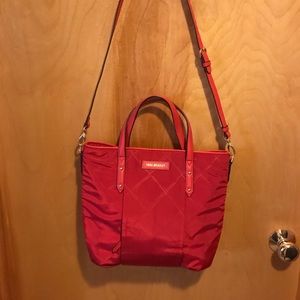 Vera Bradley Preppy Poly Satchel- Red